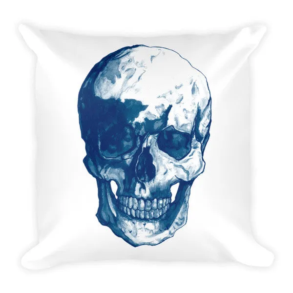 Skull Blue Ink Cushion