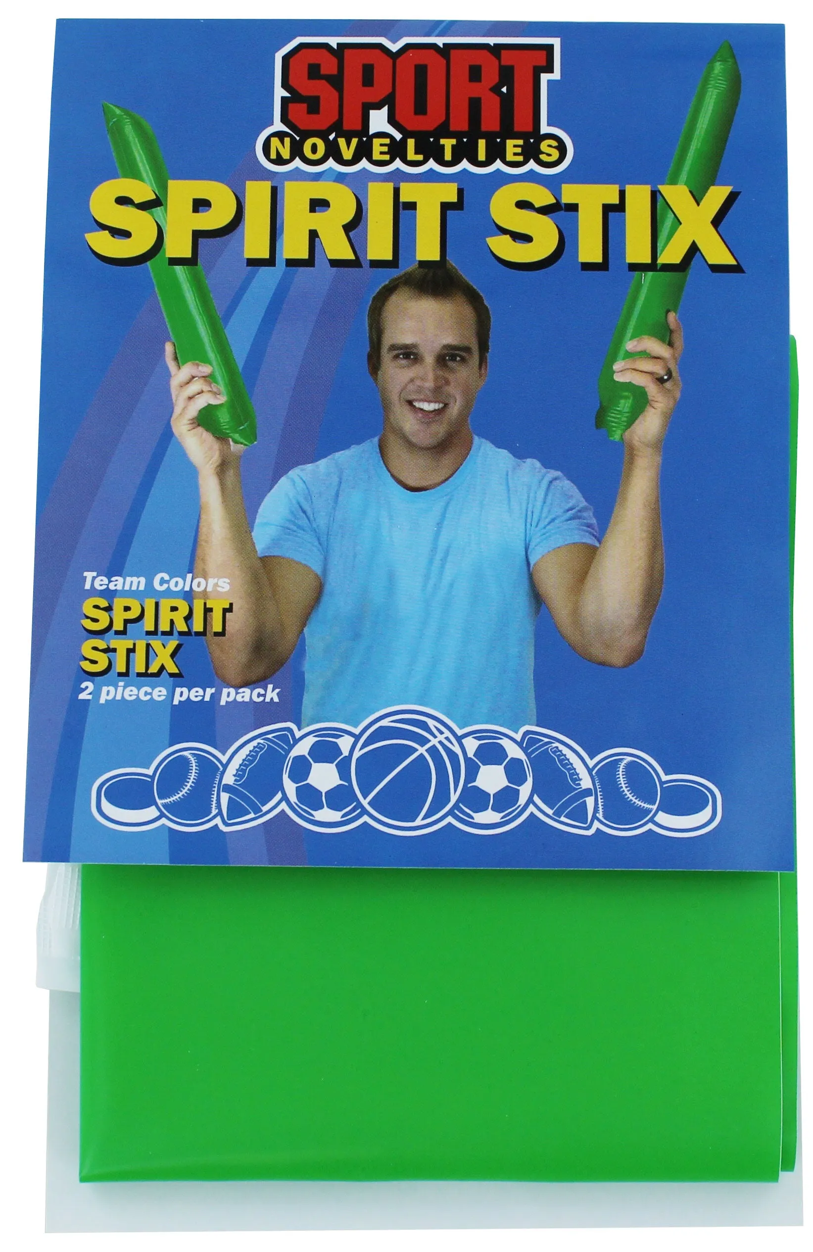 Sports Novelties Green Spirit Stix - 2 Pack