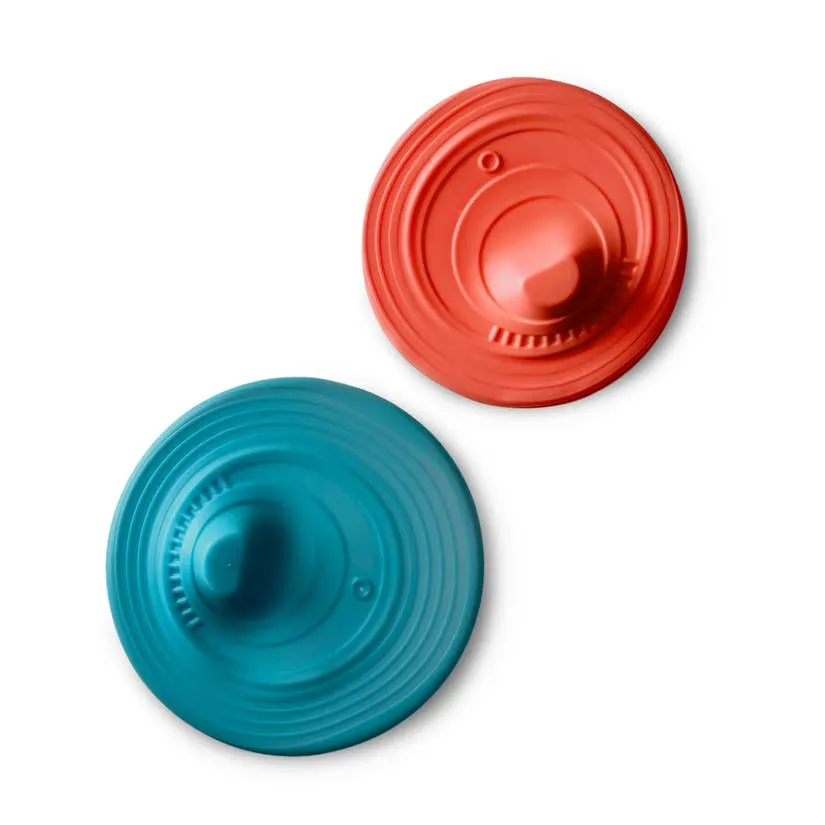 Stretchy Silicone Lids with Sippy Spout, 2-Pack