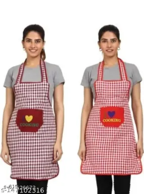 Stylish waterproof kitchen apron set