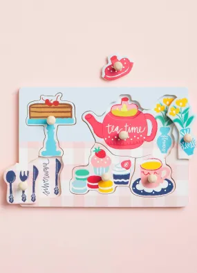 Tea Party Knob Wood Puzzle by Mud Pie