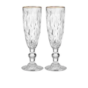 Tempa Ezra Champagne Glass Set of 2 Clear