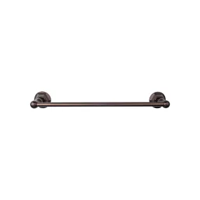 Top Knobs ED10ORBB Edwardian Bath Towel Bar 30 Inch Single - Hex Backplate Oil Rubbed Bronze