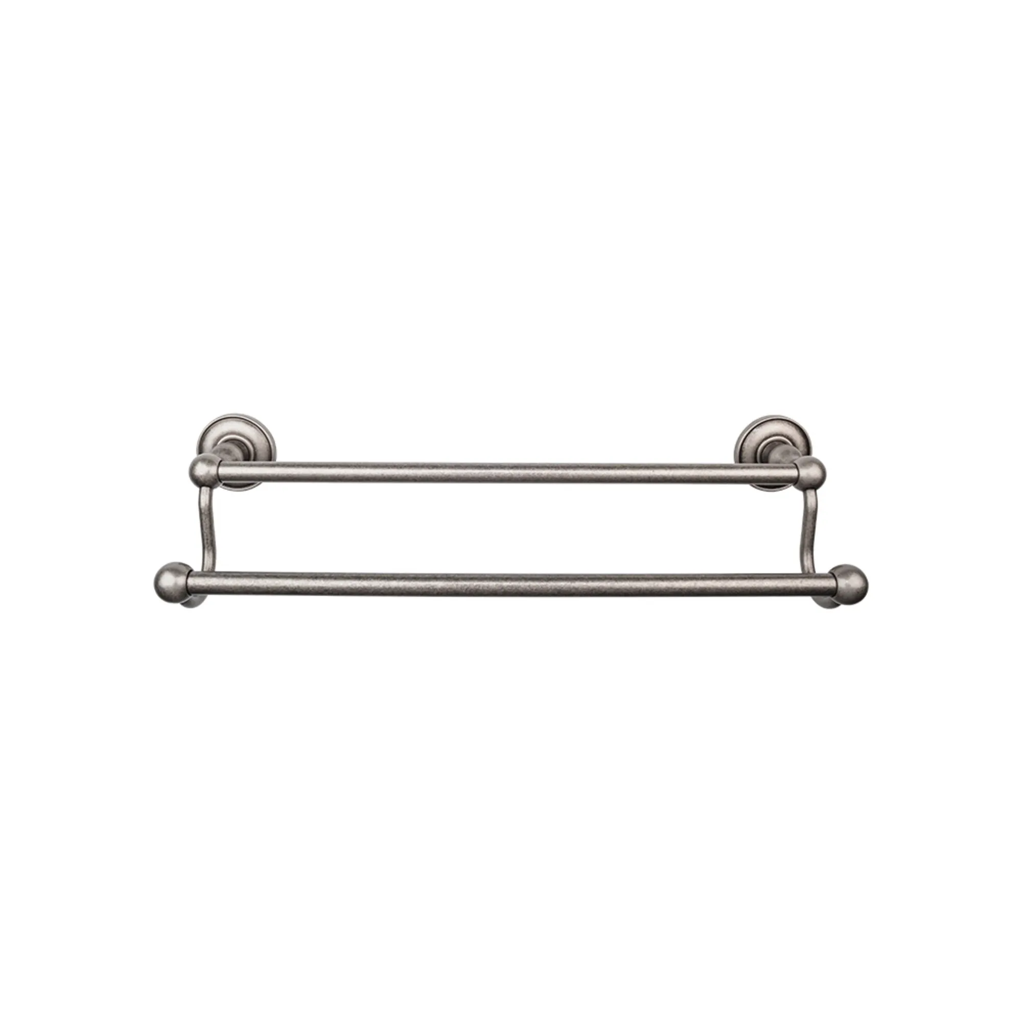 Top Knobs ED11APD Edwardian Bath Towel Bar 30 Inch Double - Plain Bplate Antique Pewter