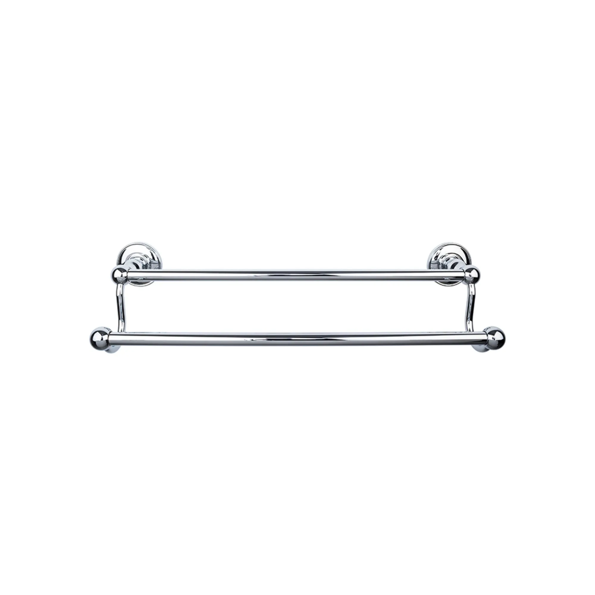 Top Knobs ED11PCD Edwardian Bath Towel Bar 30 Inch Double - Plain Bplate Polished Chrome