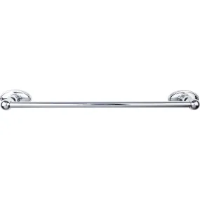 Top Knobs ED6PCC Edwardian Bath Towel Bar 18 In. Single - Oval Backplate Polished Chrome