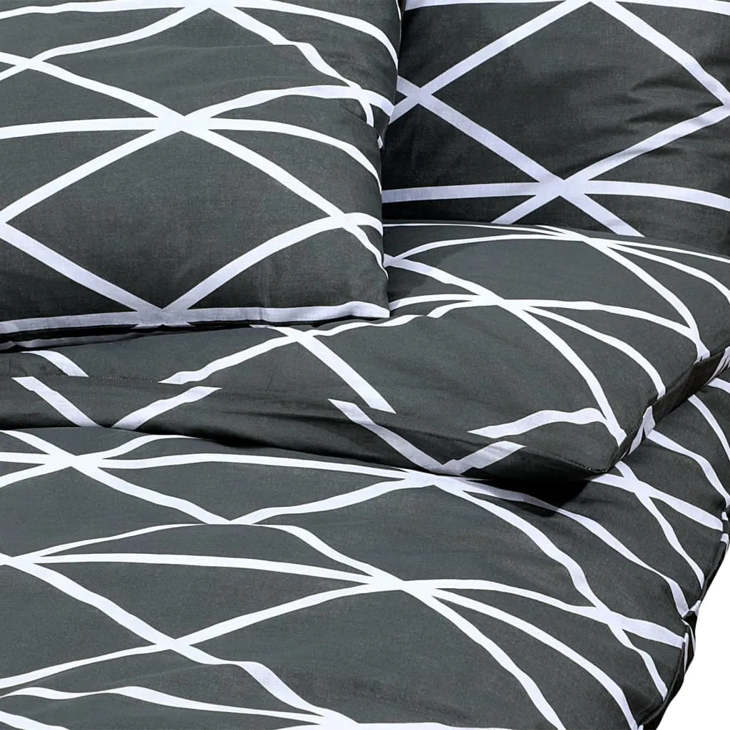 vidaXL Duvet Cover Set Grey 260x220 cm Cotton