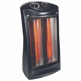 World Marketing Comfort Glow Radiant Quartz Tower Heater - Black