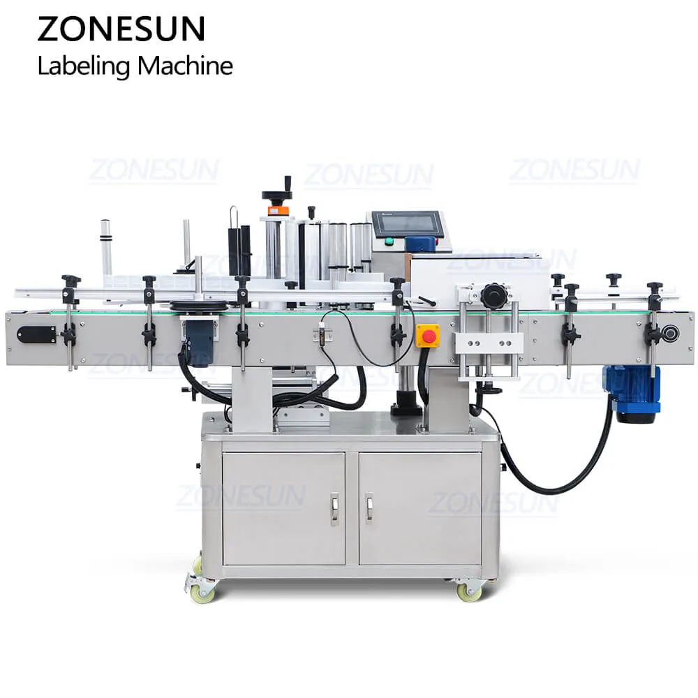 ZS-TB200 Automatic Glass Jar Can  Wine Bottle Labeler Round Bottle Labeling Machine