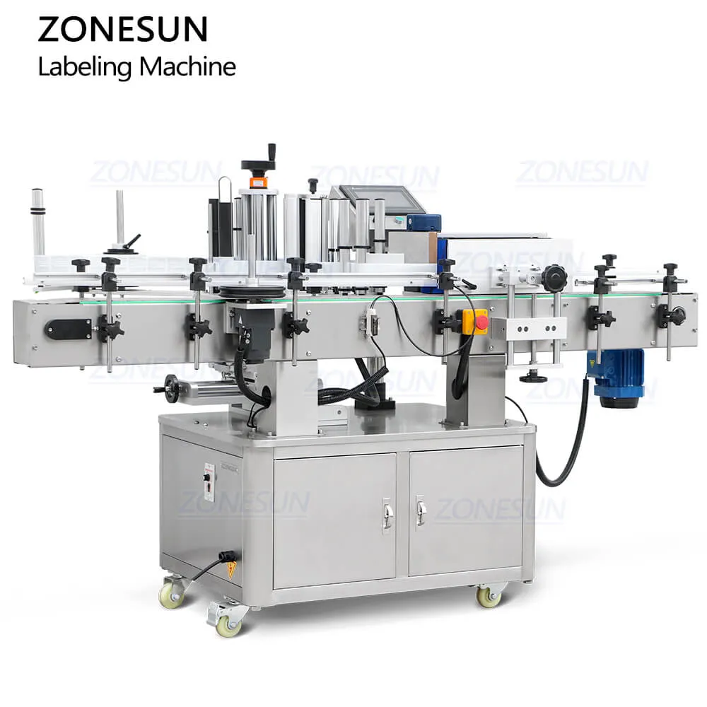 ZS-TB200 Automatic Glass Jar Can  Wine Bottle Labeler Round Bottle Labeling Machine